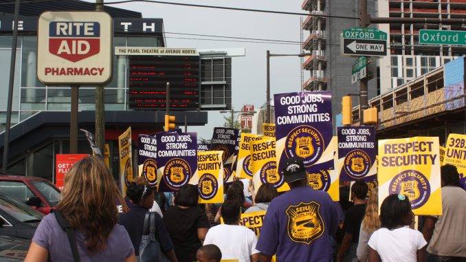 Students, officers protest for higher wages and benefits.